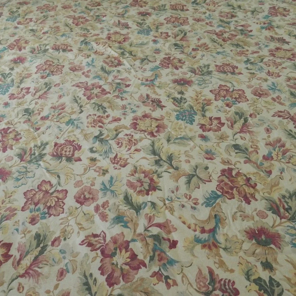Vintage Ralph Lauren Highgate Woods King Flat Sheet Floral Chintz Cotton USA